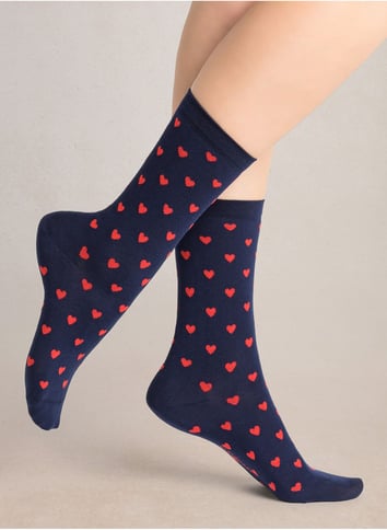 Sokken met hartjes van gemengd katoen BLEUFORET Blauw